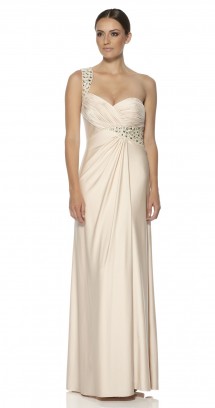 Full length dress in slinky jersey. Evening Dress