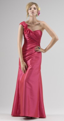 One-shoulder taffeta evening/bridesmaid dress. Evening Dress