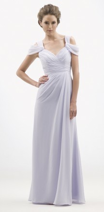Grecian inspired A-line chiffon evening or bridesmaid dress. Evening Dress
