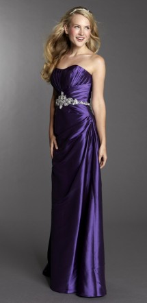 Taffeta semi A line prom dress Prom Dress