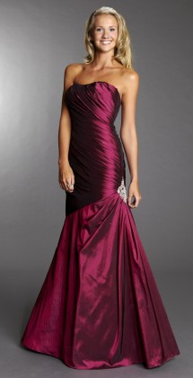 Ruched, taffeta fishtail prom dress Prom Dress