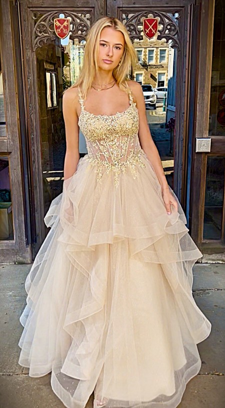 Ruffled 2027 Prom Dress