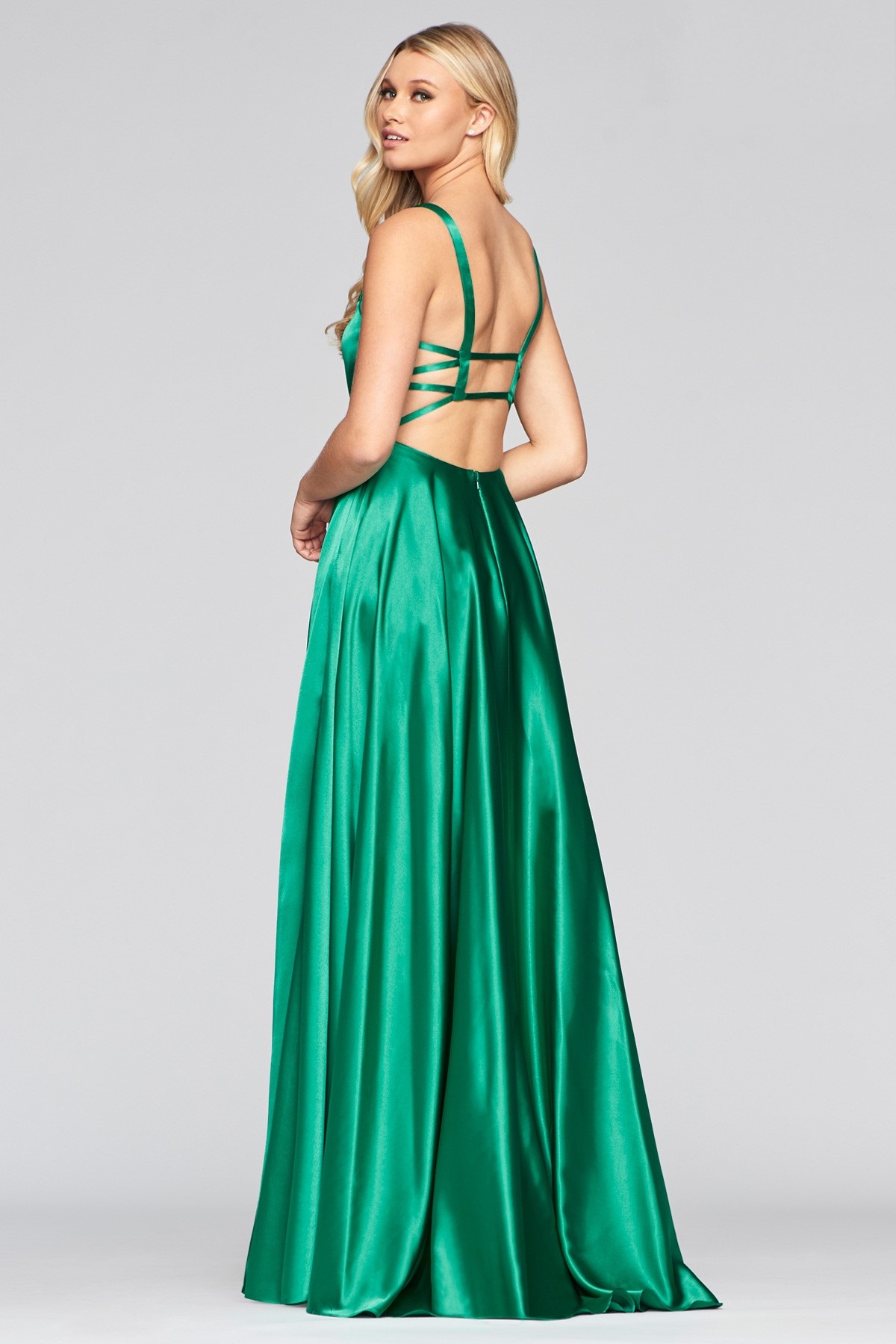 strappy evening gown