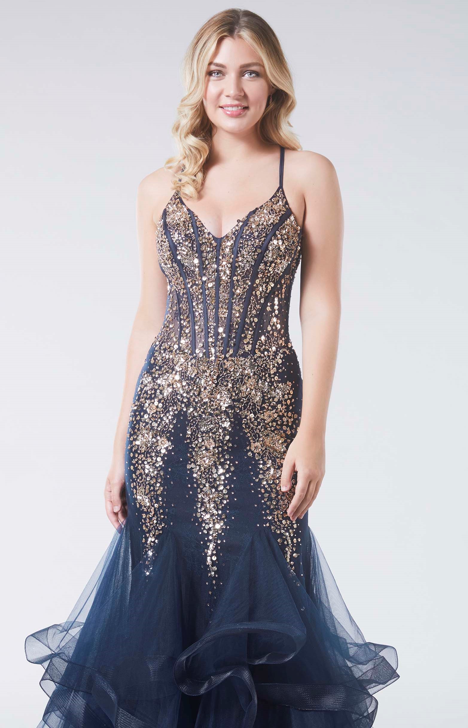 REDUCED - Sequinned, fishtail, ball gown/prom dress at ...