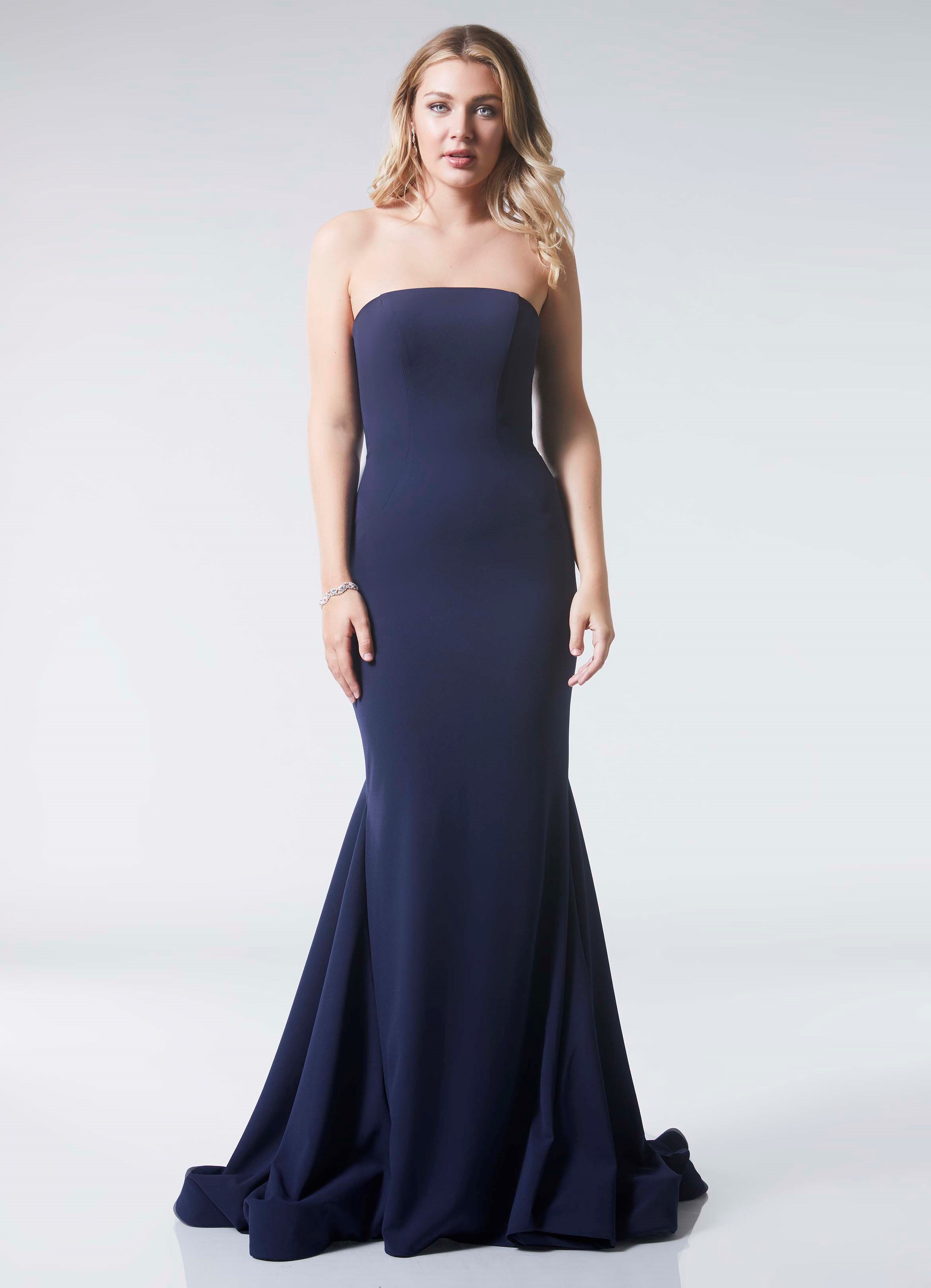 strapless long gown