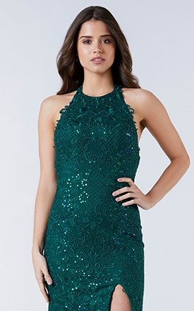 high neck backless
